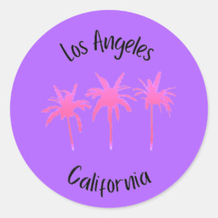 Los Angeles California      Classic Round Sticker