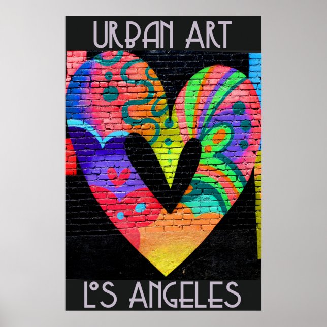 Los Angeles California Cool Urban Street Art Poster (Front)