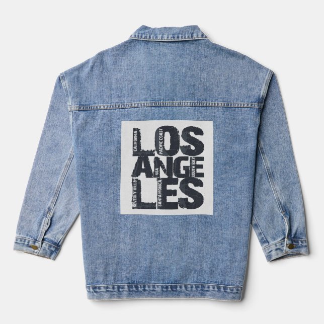 Los Angeles California Denim Jacket (Back)
