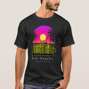Los Angeles California Downtown And Palms Trees T-Shirt