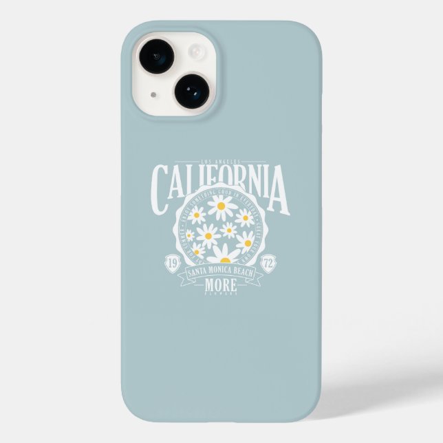Los Angeles California Floral Graphic Case-Mate iPhone Case (Back)