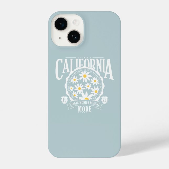 Los Angeles California Floral Graphic iPhone Case (Back)
