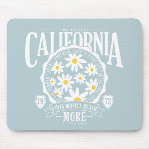 Los Angeles California Floral Graphic Mouse Mat