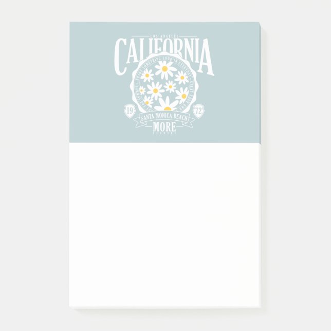 Los Angeles California Floral Graphic Post-it Notes (Front)