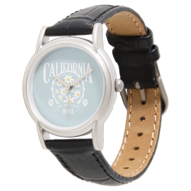 Los Angeles California Floral Graphic Watch (Angled)