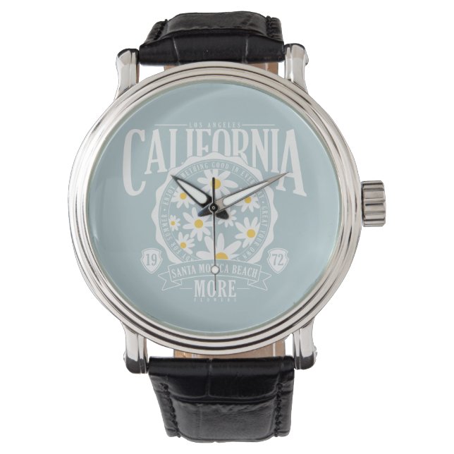 Los Angeles California Floral Graphic Watch (Front)