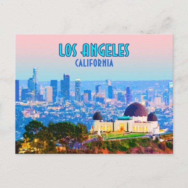 Los Angeles California Griffith Observatory Postcard (Front)