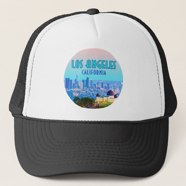 Los Angeles California Griffith Observatory Trucker Hat (Front)