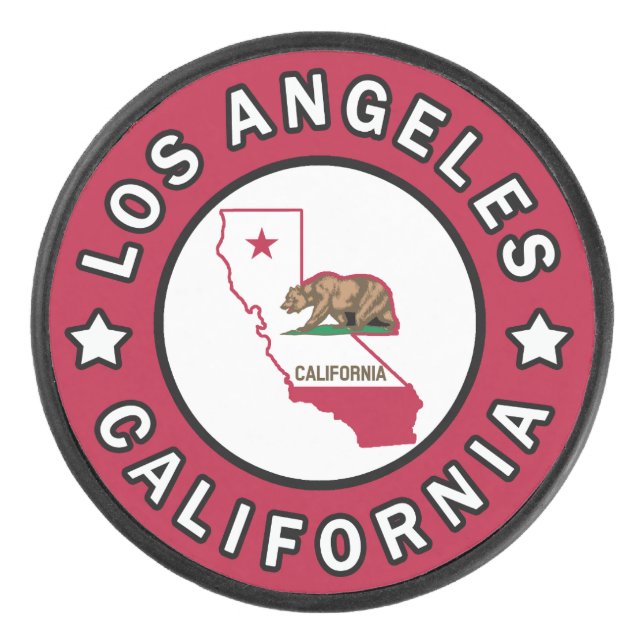 Los Angeles California Hockey Puck (Front)