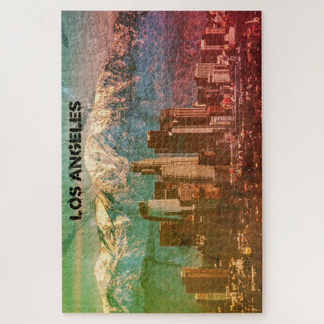 Los Angeles California in the Winter San Gabriel Jigsaw Puzzle (Vertical)