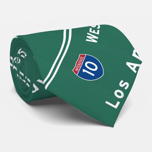 Los Angeles California Interstate Highway Freeway Tie (Rolled)