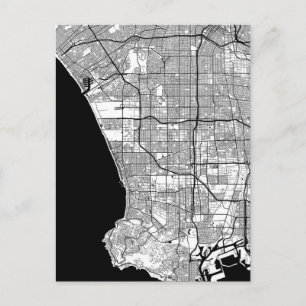Los Angeles California Map Postcard
