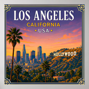 🌴 Los Angeles California Memory From Hollywood 🌴 Poster