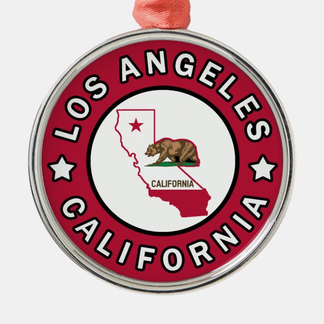 Los Angeles California Metal Tree Decoration (Front)