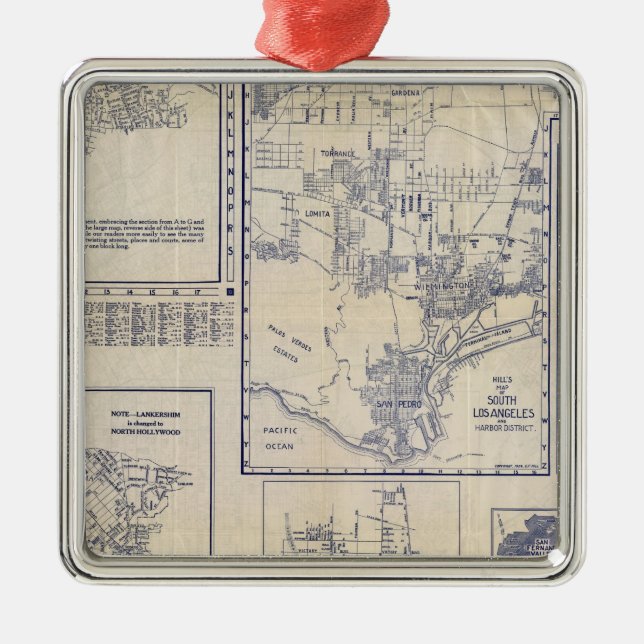 Los Angeles, California Metal Tree Decoration (Front)