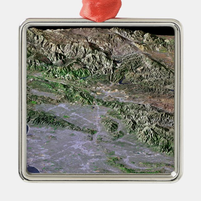 Los Angeles, California Metal Tree Decoration (Front)