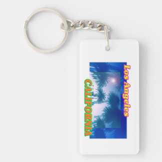 "Los Angeles CALIFORNIA" Palm Trees Keychain