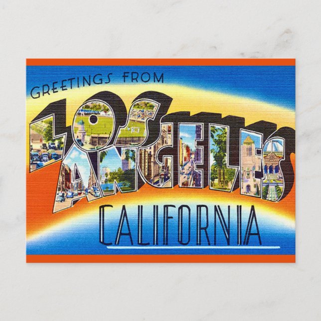 Los Angeles California Postcard (Front)