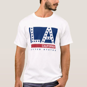 Los Angeles, California   Red,White & Blue Skyline T-Shirt