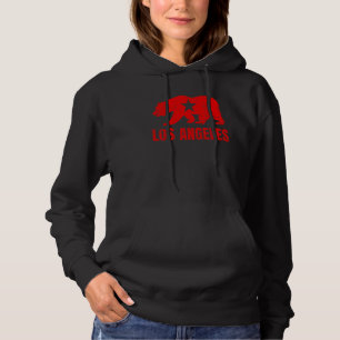 Los Angeles California Republic Bear Distressed Hoodie