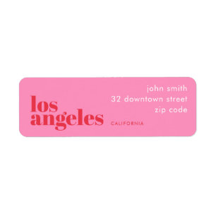 Los Angeles California resident Address Label