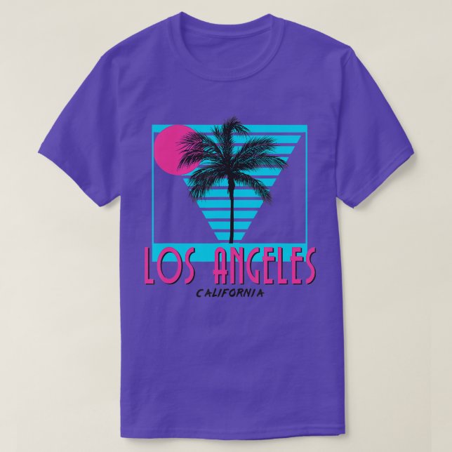 Los Angeles California  Retro Cool  T-Shirt (Design Front)