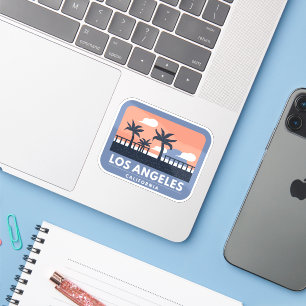 Los Angeles California Retro Skyline Design