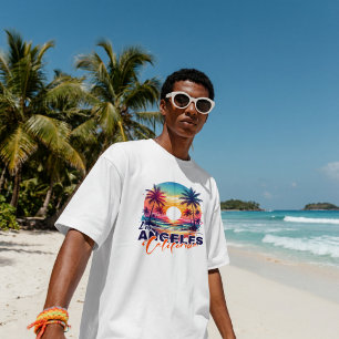 Los Angeles California Retro Sunset Beach Vibes T-Shirt