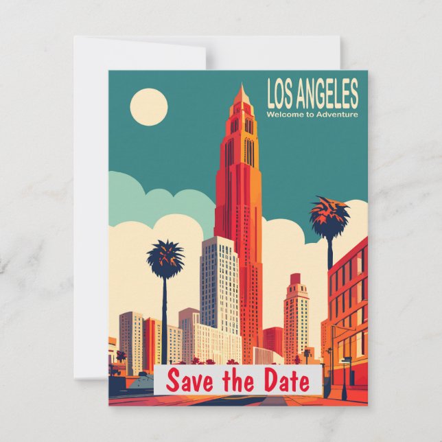 Los Angeles, California Save The Date (Front)