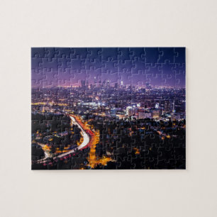 Los Angeles, California Skyline at night Jigsaw Puzzle