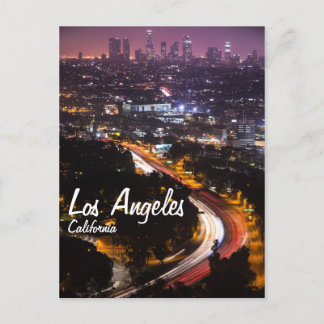 Los Angeles, California Skyline at night Postcard