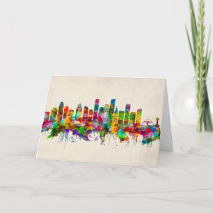 Los Angeles California Skyline Holiday Card