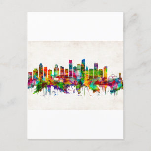 Los Angeles California Skyline Invitation Postcard