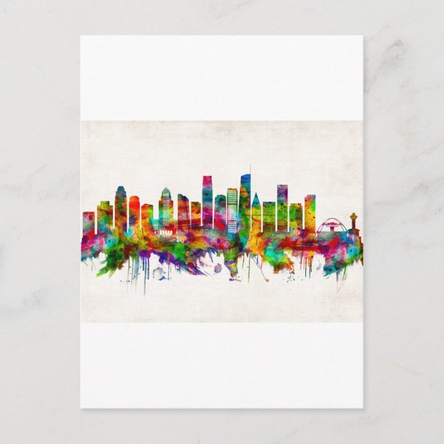 Los Angeles California Skyline Invitation Postcard (Front)