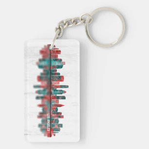 Los Angeles California Skyline Key Ring