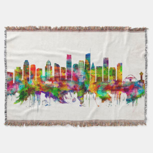 Los Angeles California Skyline Throw Blanket