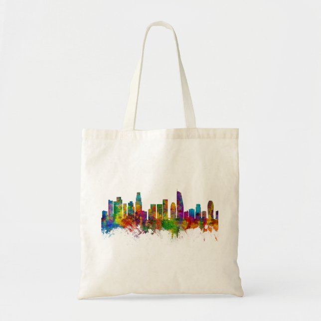 Los Angeles California Skyline Tote Bag (Front)