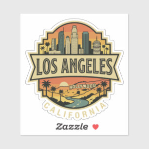 Los Angeles California Skyline Vintage Travel