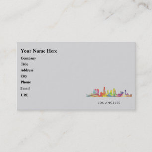 LOS ANGELES, CALIFORNIA SKYLINE WB1- BUSINESS CARD
