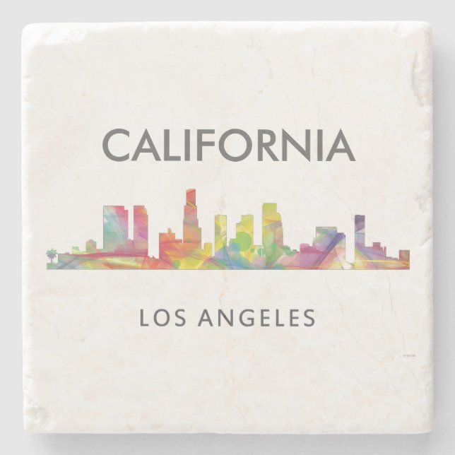 LOS ANGELES, CALIFORNIA SKYLINE WB1- STONE COASTER (Front)