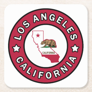 Los Angeles California Square Paper Coaster