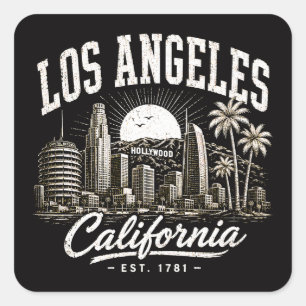 Los Angeles California Square Sticker