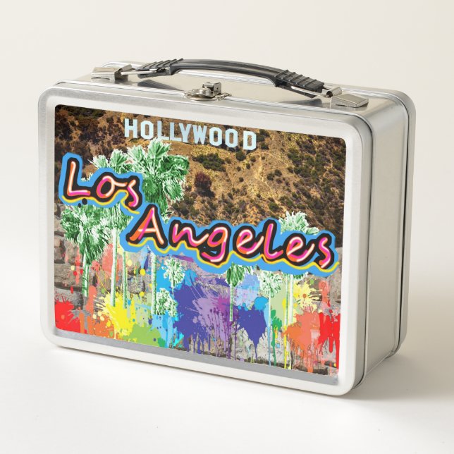  Los Angeles California Street art Metal Lunch Box (Front)