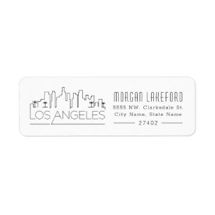 Los Angeles, California Stylised Skyline  