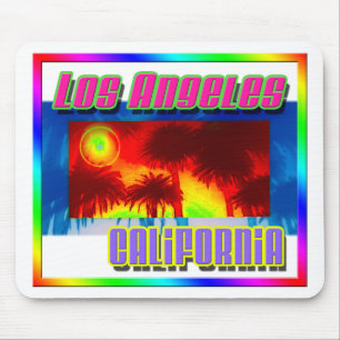 "Los Angeles California Sunset Palm Trees"Mousepad Mouse Mat