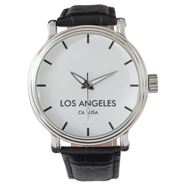 Los Angeles California time zone minimalist Watch (Front)