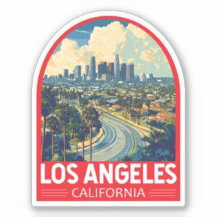 Los Angeles California Travel Art Emblem