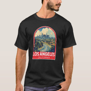 Los Angeles California Travel Art Emblem T-Shirt