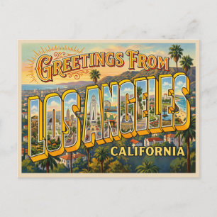 Los Angeles California Travel Postcard