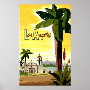 Los Angeles, California, travel poster. Poster